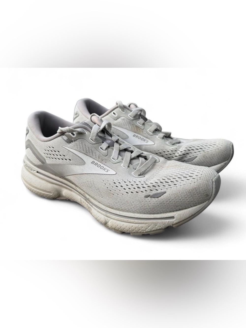 Brooks Ghost 15 Womens 6 B Gray Running Walking Sneakers - Picture 1 of 9
